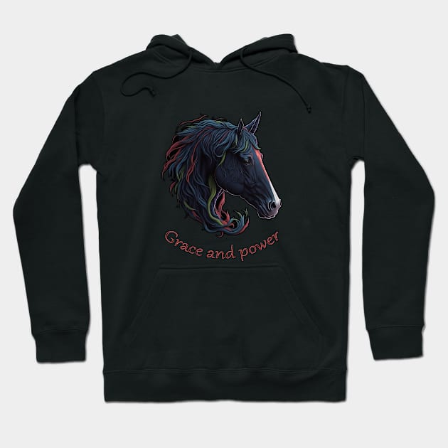 Grace and power horse Hoodie by ElArrogante